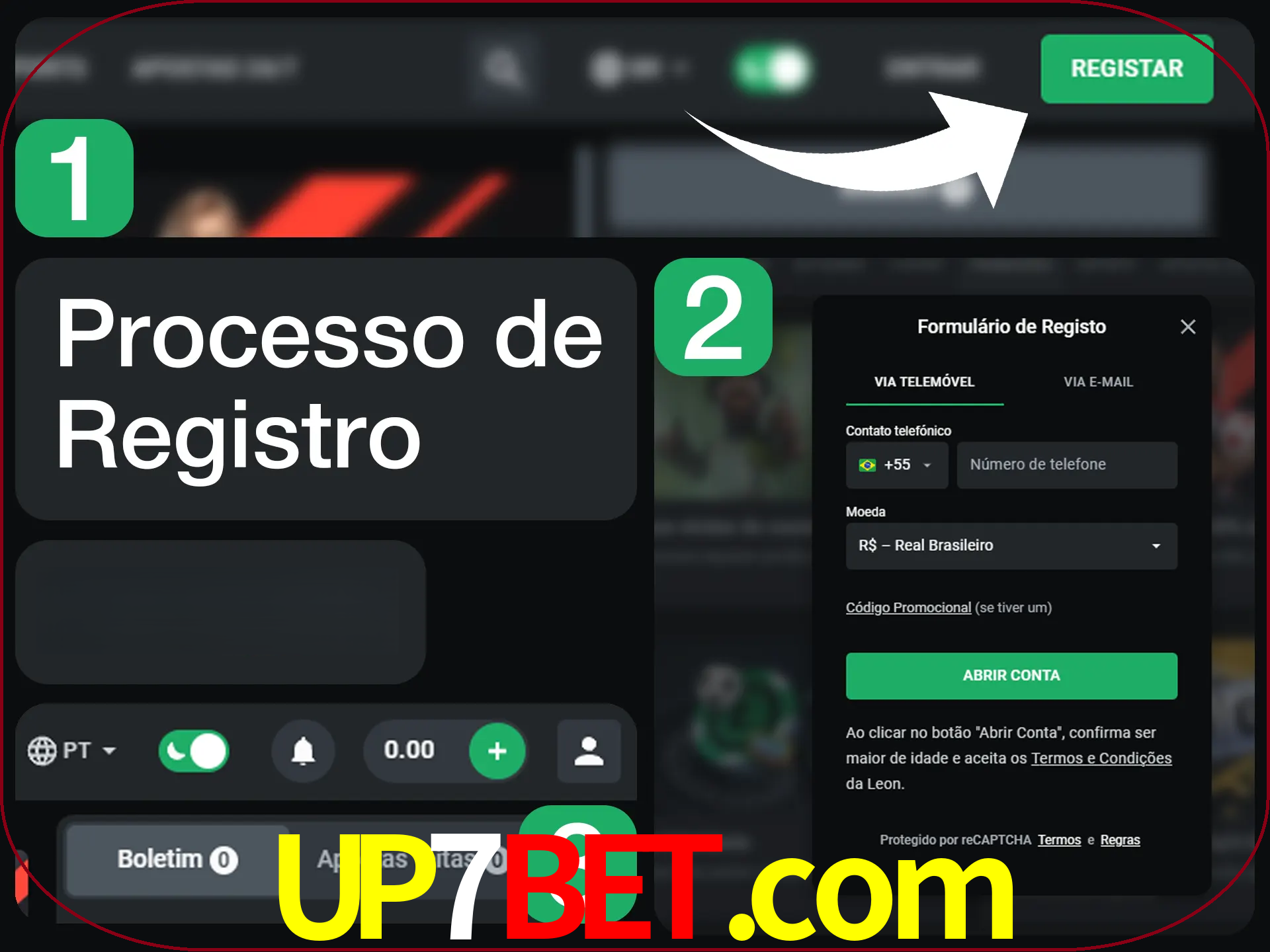 O processo de registro na LeonBet é simples.
